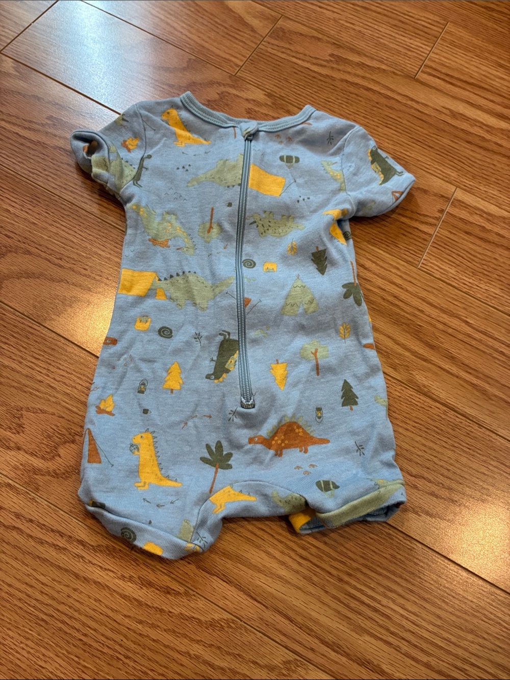 20/25$ 🧸 Blue Dino-Print Short Sleeve One-Piece for Kids